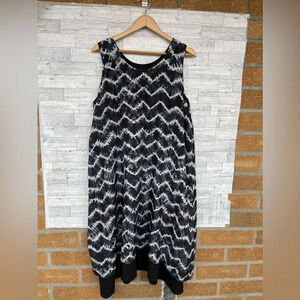 Eskandar CHEVRON Shibori Silk Double Layer Pinny Dress Size 1 /10/12